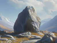 在一片静谧的山谷中，隐藏着一块被岁月遗忘的石头，它静静地躺在那里，仿佛在诉说着一个古老的故事。这就是影石，一块看似普通却又蕴含着无尽奥秘的石头